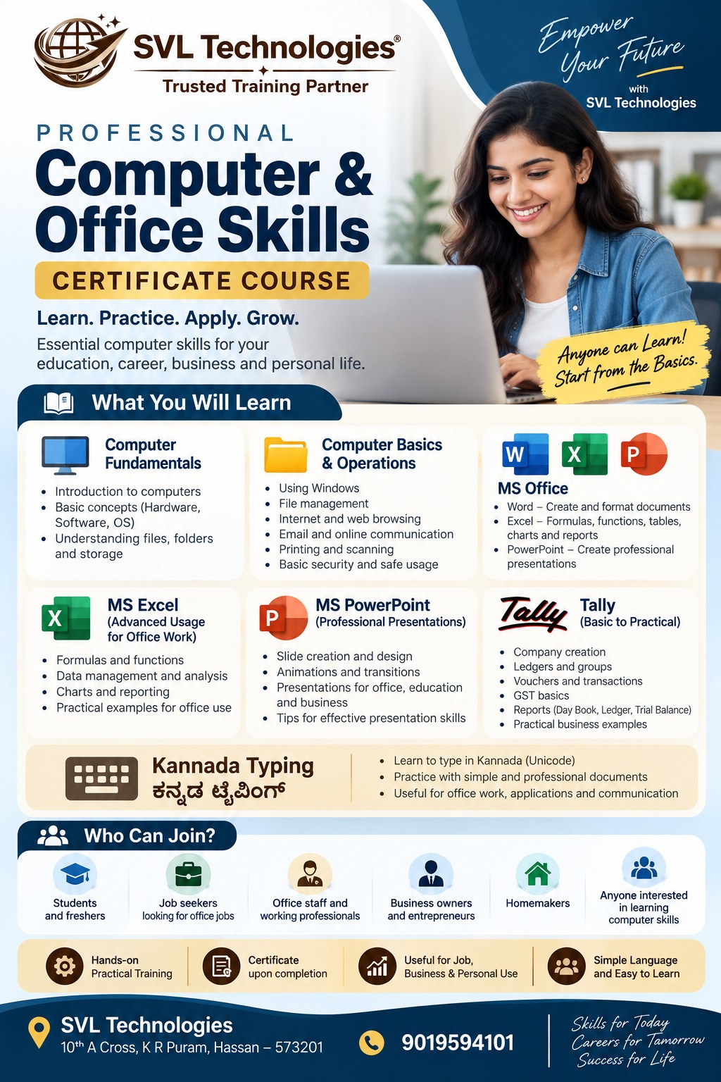 Computer Skills Kannada Typing Brochure
